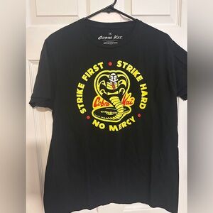 Cobra Kai Shirt Size Med Mens Official Karate Kid Strike First Fast No Mercy Tee